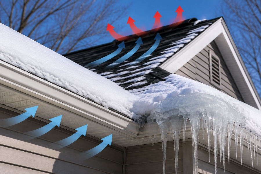 How Roof Ventilation Helps Prevent Ice Dams in Rochester MN Homes
